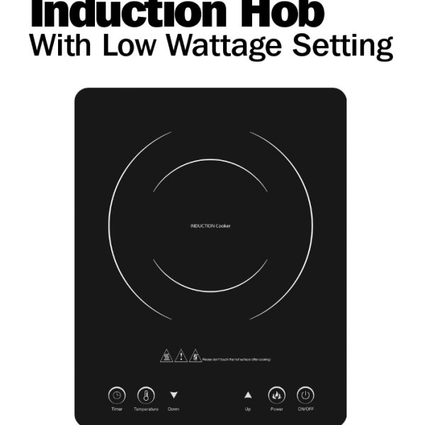Induction Cooker with Low Wattage Setting Redcote Leisure