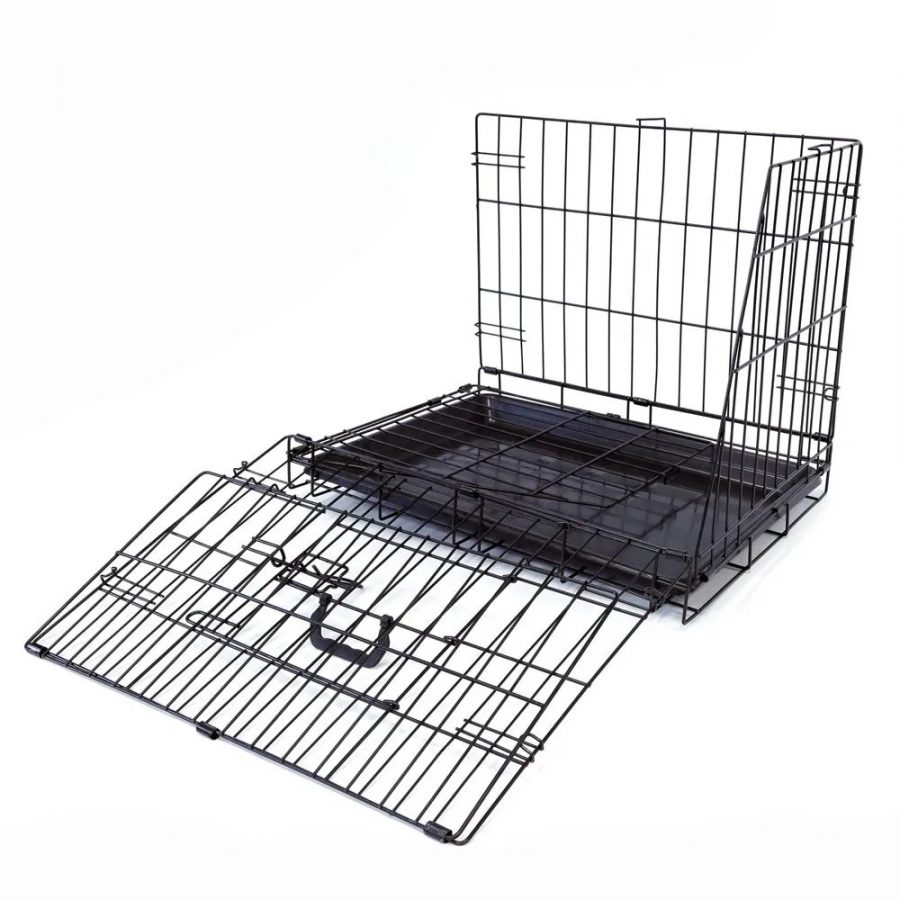 24" Folding Slanted Dog Crate Small Redcote Leisure