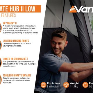 Vango Tailgate AirHub Low Rear or Side Micro Camper Awning - Image 40