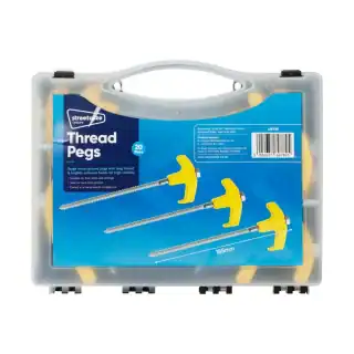 20 Piece Screw in Threaded HD Ground Rock Peg Set - Image 2