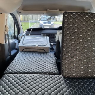 Medium Folding Storage Box on front seat of Berlingo or Partner in Micro Camper