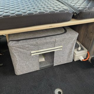 Medium Folding Storage Box under bed of Solo Micro Camper Berlingo or Partner