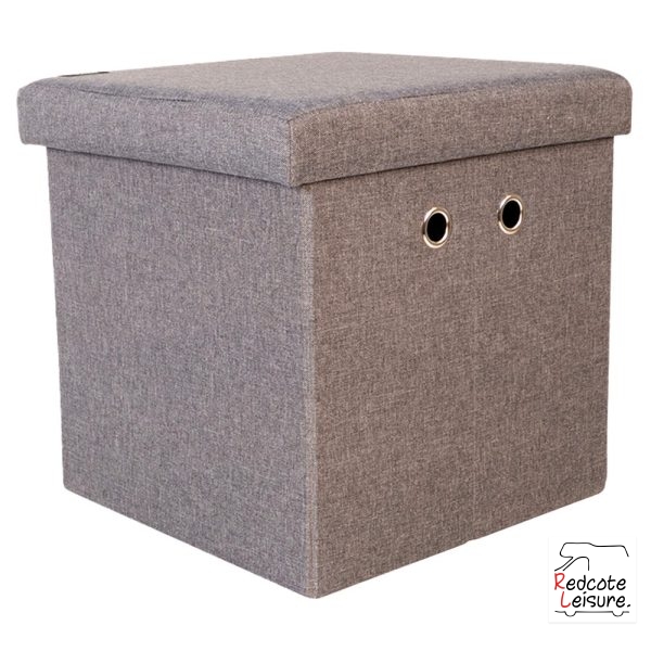 Micro Camper Folding Cube Storage Box Seat in Grey