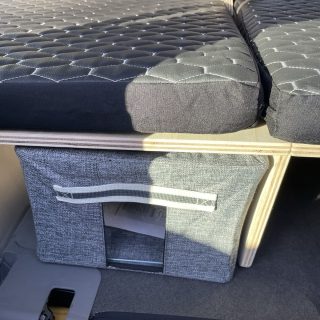 Small Folding Storage Box under bed of Renault Kangoo Micro Camper