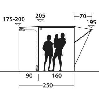 Outwell Fresno Side Micro Camper Awning 9