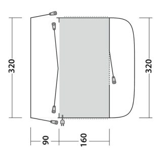 Outwell Fresno Side Micro Camper Awning Plan