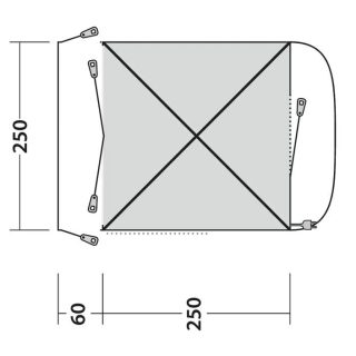 Outwell Pine Hills Side Micro Camper Awning Plan