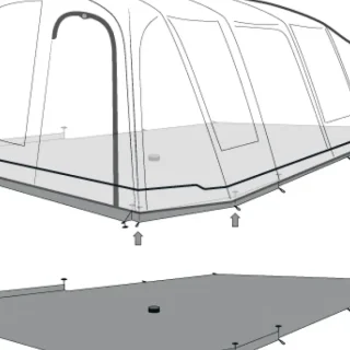 Outwell Tennessee 6+2 Air Footprint Lux Groundsheet 1