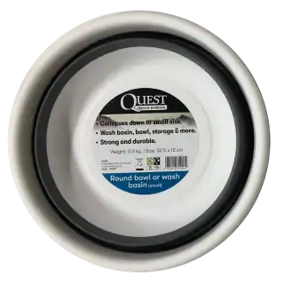 Quest Collapsible 5 Litre Round Basin - Washing Bowl - Image 3