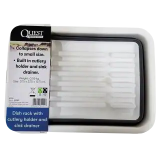 Quest Collapsible  Dish Rack with Cutlery Holder & Sink Drainer - Image 4