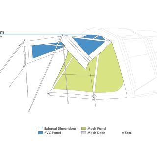 Zempire Evo TM V2 Air Tent Awning Wall Set 9