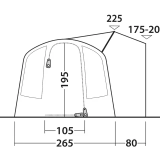 Outwell Armona Side Campervan Awning - Image 13