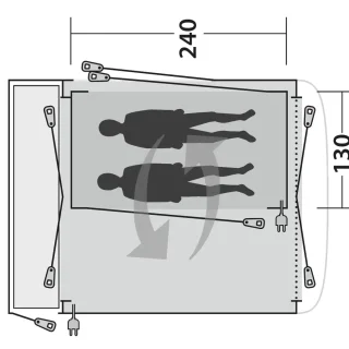 Outwell Awning Bedroom 2 berth Inner tent  A - Image 4