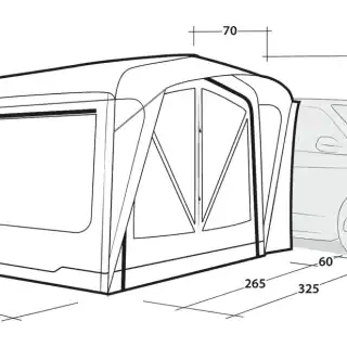 Outwell Cross PowerAir Side Campervan Awning - Image 13