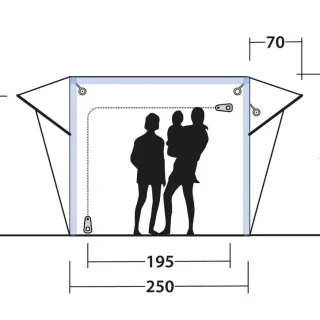 Outwell Cross PowerAir Side Campervan Awning - Image 14