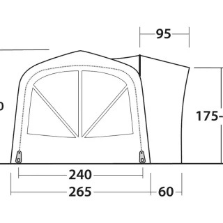 Outwell Cross PowerAir Side Campervan Awning - Image 15