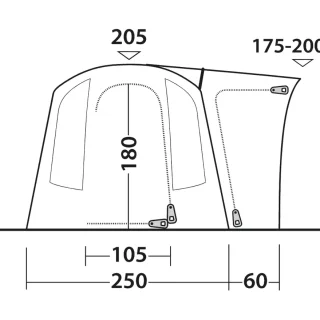 Outwell Daytona Air Side Campervan Awning - Image 8