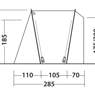 Outwell Desert Van (Side or Rear Fitting including Barn Doors) Campervan Awning - Image 14