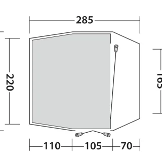Outwell Desert Van (Side or Rear Fitting including Barn Doors) Campervan Awning - Image 16