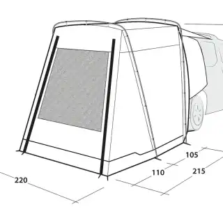 Outwell Dune SUV (Rear Fitting including Barn Doors) Micro Camper Awning - Image 13
