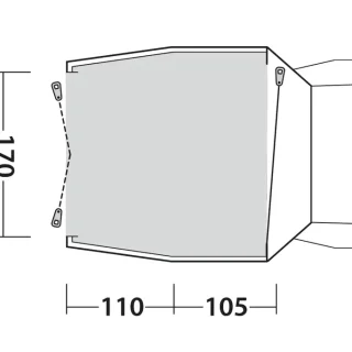 Outwell Dune SUV (Rear Fitting including Barn Doors) Micro Camper Awning - Image 16