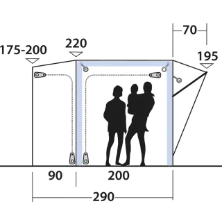 Outwell Park PowerAir Side Campervan Awning - Image 13