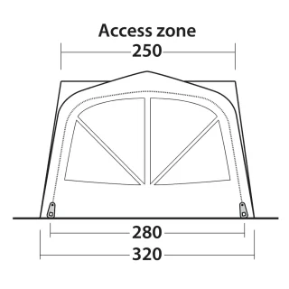 Outwell Park PowerAir Side Campervan Awning - Image 12