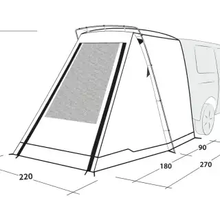 Outwell Sand Van (Rear Fitting including Barn Doors) Campervan Awning - Image 10