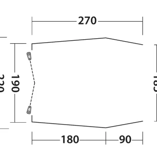 Outwell Sand Van (Rear Fitting including Barn Doors) Campervan Awning - Image 13