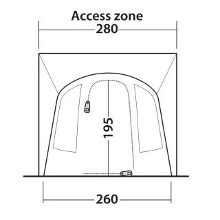 Outwell Santa Monica Air Mid-Tall Side Campervan Awning - Image 9