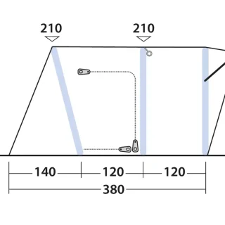 Outwell Wolfburg Air Side Campervan Awning - Image 12