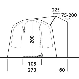 Outwell Wolfburg Air Side Campervan Awning - Image 13