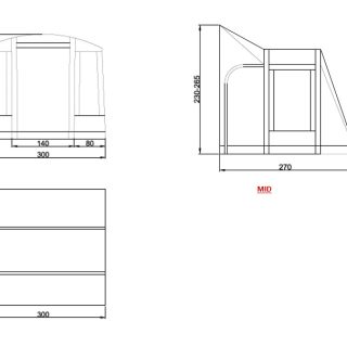 2026 Kampa Waypoint Air Mid Side Campervan Awning - Image 3