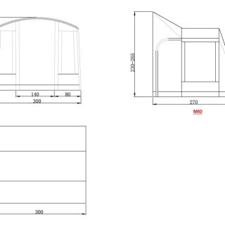 2026 Kampa Waypoint Mid Side Campervan Awning - Image 8