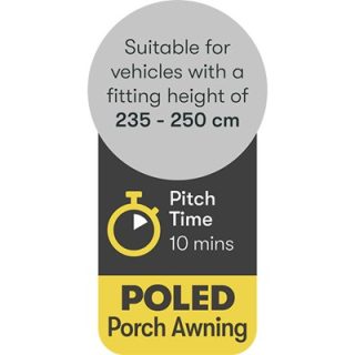 Quest Falcon Pro 390 Poled Caravan Porch Awning - Image 7