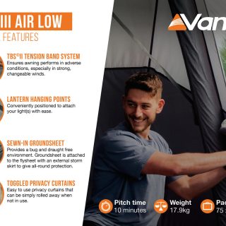 Vango Cove III Air Mid Side Campervan Awning - Image 15