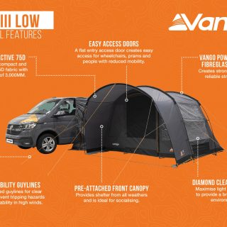 Vango Cove III Low Side Campervan Awning - Image 14