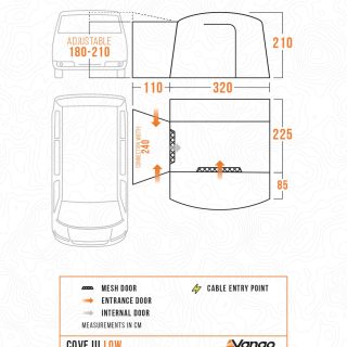 Vango Cove III Low Side Campervan Awning - Image 16