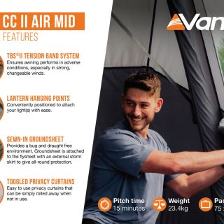 Vango Galli CC II Air Mid Side Campervan Awning - Image 11