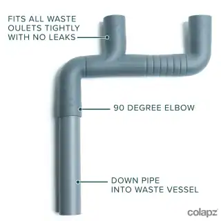 COLAPZ Flexi Waste Pipe Double Adaptor - Image 7