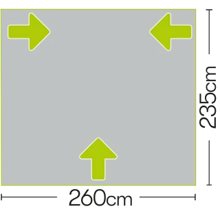 Quest Peregrine Universal Air 260 Porch Awning 235cm - 280cm Height - Image 11